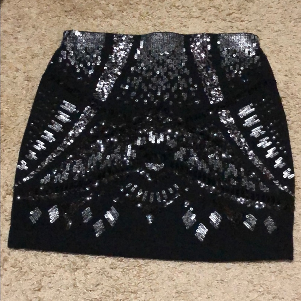 Black mini skirt